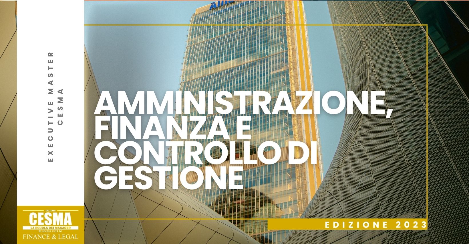 Amministrazione, Finanza e Controllo di Gestione 2023